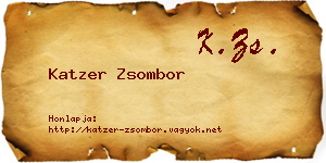 Katzer Zsombor névjegykártya